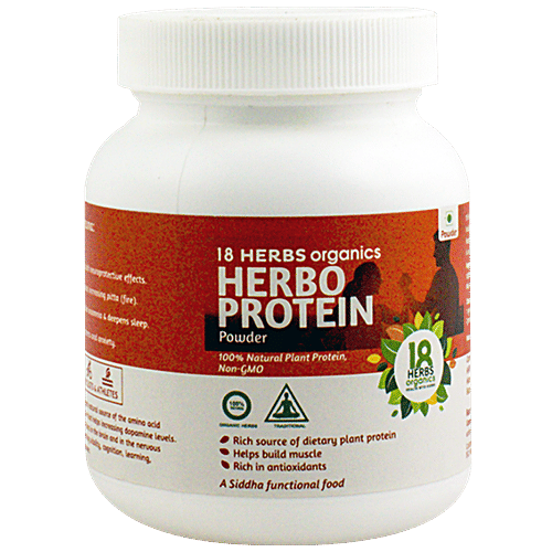 18 Herbs Organics Herbo Protein Powder, 100 g  Rich in Antioxidants, No Added Colour or Flavouring