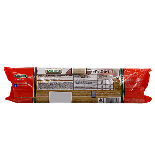 San Remo Durum Wheat Pasta - Spaghetti, 500 g Pouch No Artificial Colourings, Flavourings or Preservatives