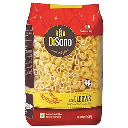 Disano Durum Wheat Pasta - Elbow, 500 g Pouch 