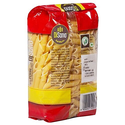 Disano Durum Wheat Pasta - Penne Rigate, 500 g Pouch Free From Artificial Colour, Flavour or Preservatives