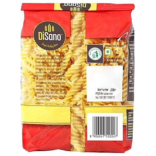Disano Durum Wheat Pasta - Fusilli, 500 g Pouch 