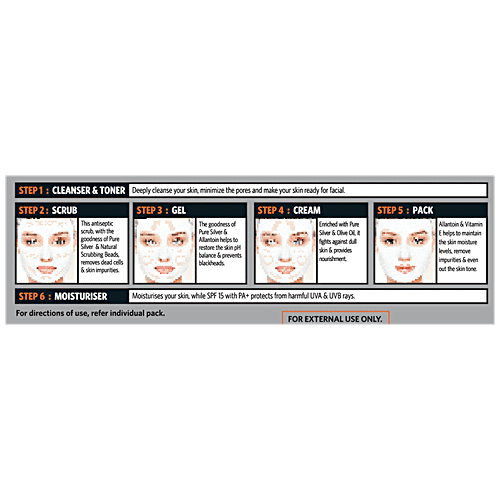 Vlcc Silver Facial Kit, 60 g  