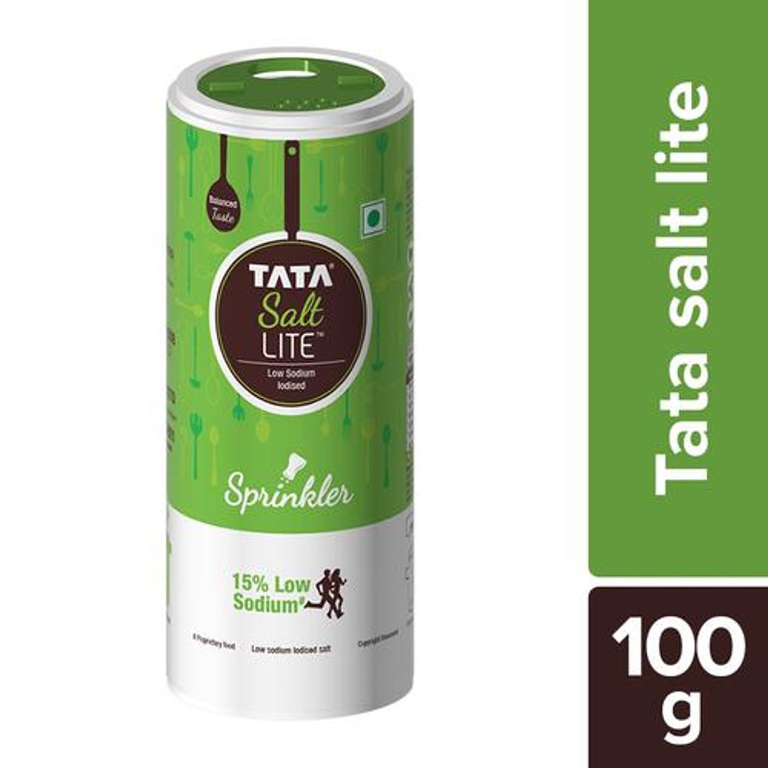 Tata Salt Lite - 15% Low Sodium Iodised Salt, 100 g Sprinkler Jar