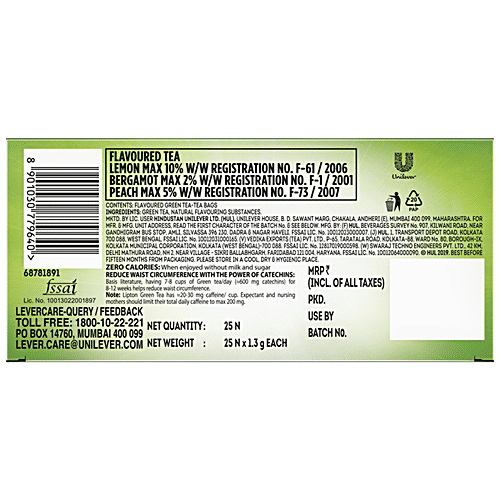 Buy Lipton Green Tea Lemon Zest 25 Pcs Online At Best Price of Rs 153