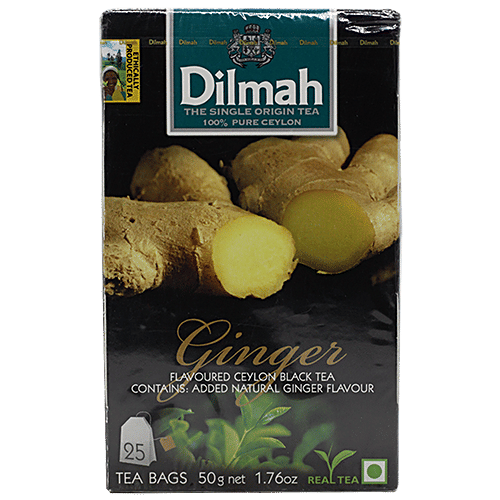 DILMAH Tag Bags - Ginger, 50 g (25 Bags x 2 g each) 