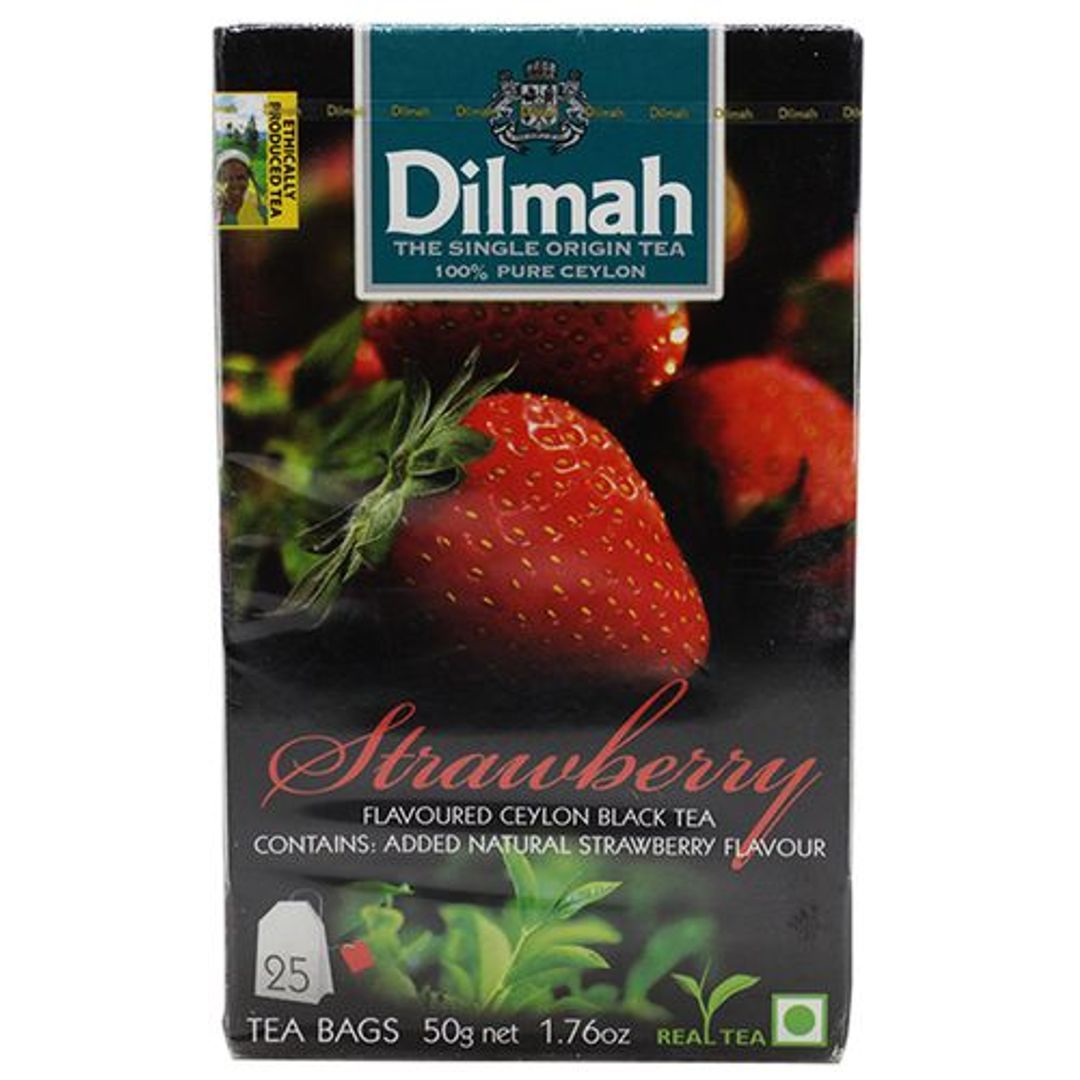 DILMAH Tea Bags - Strawberry, 50 g (25 Bags x 2 g each)