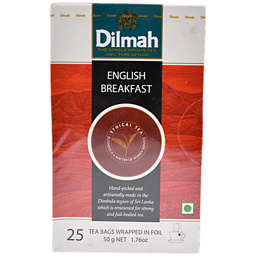 Dilmah English Breakfast Tea Bags, 50 g (25 Bags x 2 g each) 