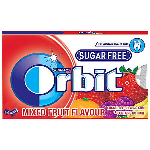 Wrigleys Orbit Sugar-Free Chewing Gum - Mixed Fruit, 8.8 g Pouch 
