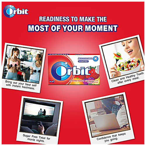 Wrigleys Orbit Sugar-Free Chewing Gum - Mixed Fruit, 8.8 g Pouch 