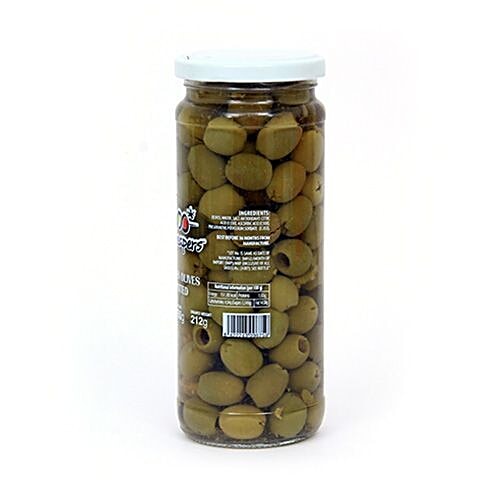 Buy Luxeapers Olives Green Pitted 440 Gm Bottle Online at the Best