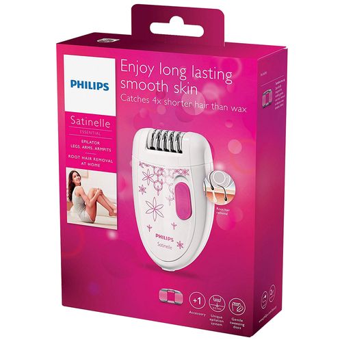 Philips BRE200/00 Satinelle Corded Essential Epilator - Pink, 1 pc  