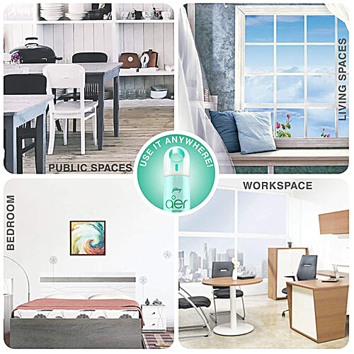 Godrej Aer Jasmine Delight Home Fragrance Spray, 220 ml  Home & Office Air Freshener, Easy Push & Spray