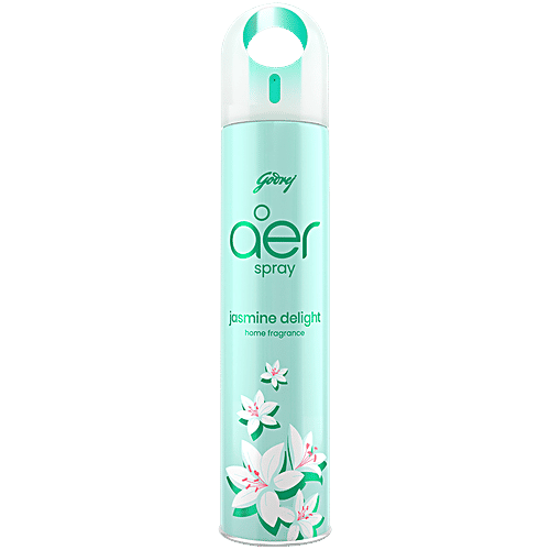 Godrej Aer Jasmine Delight Home Fragrance Spray, 220 ml  Home & Office Air Freshener, Easy Push & Spray