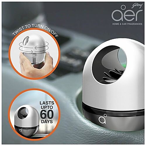 Godrej Aer Car Air Freshener - Twist Gel, Musk After Smoke, Spill Proof, Lasts 60 Days, 45 g  Twist Gel
 Long-lasting
 Spill-proof