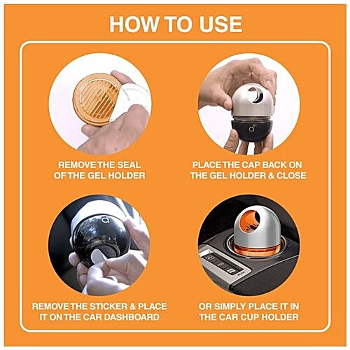 Godrej Aer Car Air Freshener - Twist Gel, Bright Tangy Delight, Spill Proof, Lasts 60 Days, 45 g  Twist Gel
 Spill Proof
 Lasts 60 Days