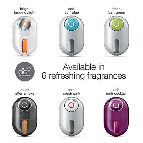 Godrej Aer Car Air Freshener Refill - Click Gel, Petal Crush Pink, Spill Proof, Lasts 60 Days, 10 g  