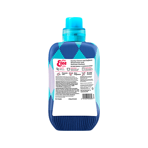 Godrej Ezee Liquid Detergent for Winter wear -  Woolmark Certified, 250 g Bottle Gently Cleans
 Softens Clothes