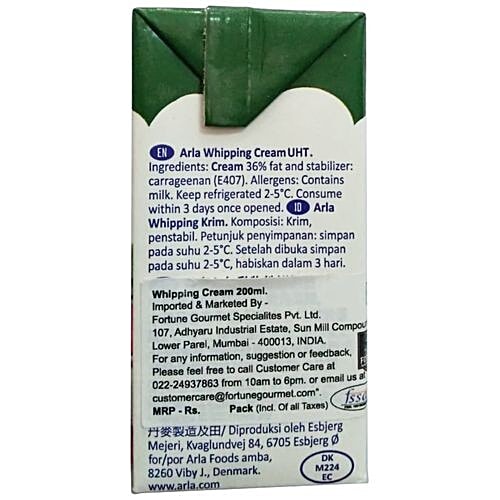Arla Whipping Cream 36% B.F., 200 ml  