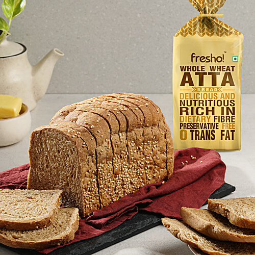fresho! Whole Wheat Atta Bread, 400 g