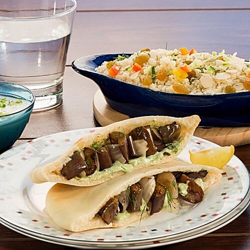 Buy HappyChef Eggplant Shawarma With Herbed Couscous Online at Best