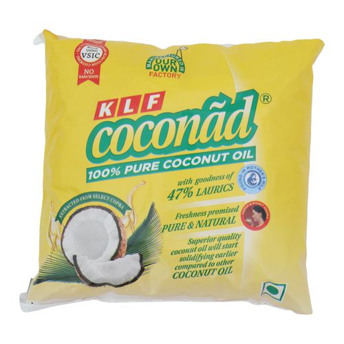 Klf  Coconut Oil - Coconad, 500 ml Pouch Zero Cholesterol, Zero Trans Fat