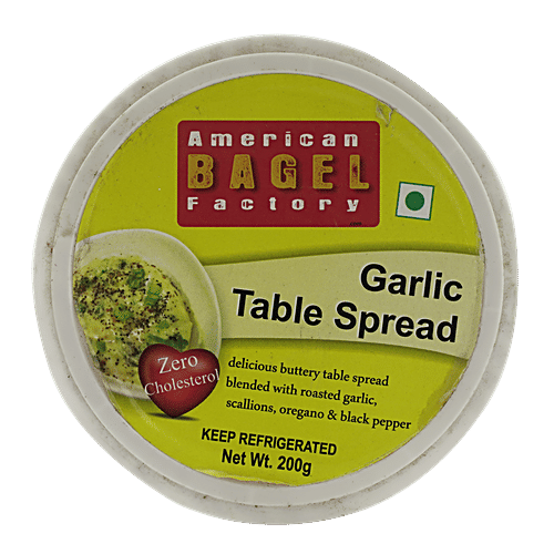 American Bagel Factory Garlic Low Fat Table Spread, 200 g Tub 