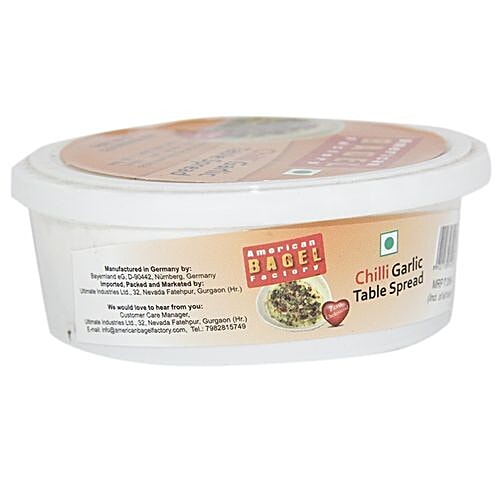 American Bagel Factory Chilli Garlic Low Fat Table Spread, 200 g Tub 