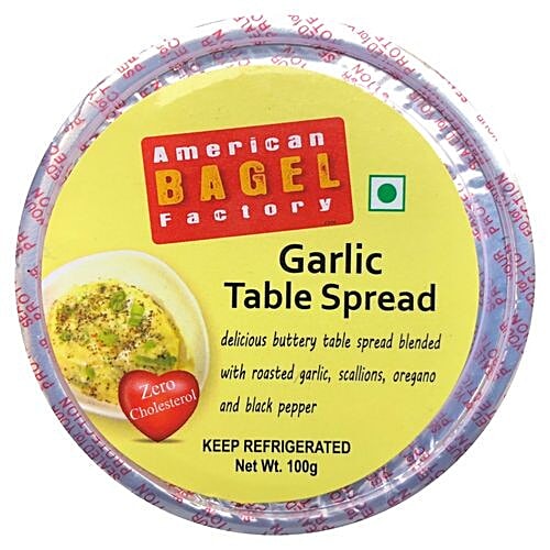 American Bagel Factory Garlic Low Fat Table Spread, 100 g Tub 