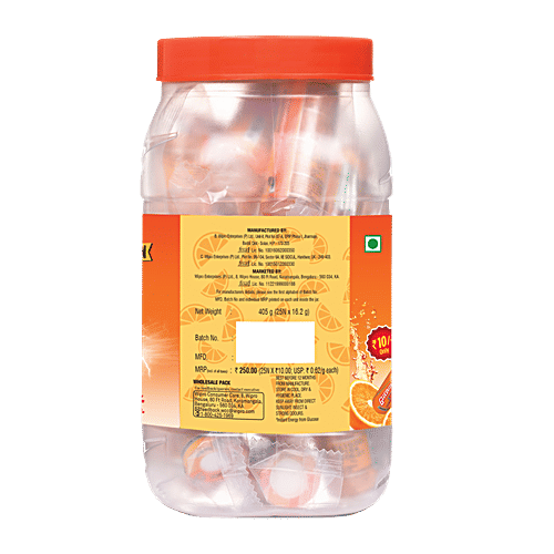 Glucovita Bolts Energy Tablets - Orange, Rich In Vitamin C, Boosts Immunity, 20 pcs Bottle Instant Energy Anytime, Anywhere