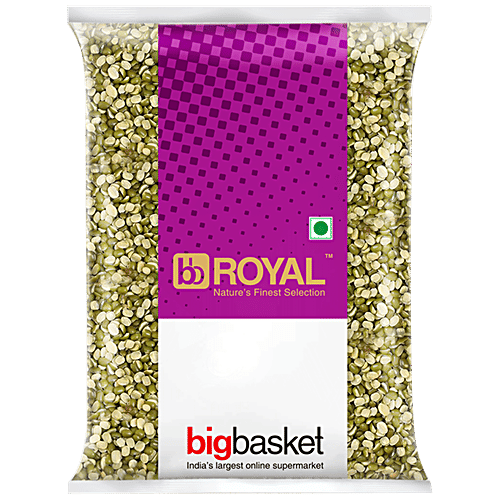 bb Royal Green Moong/Pesalu - Split, Chilka, 1 kg Pouch 