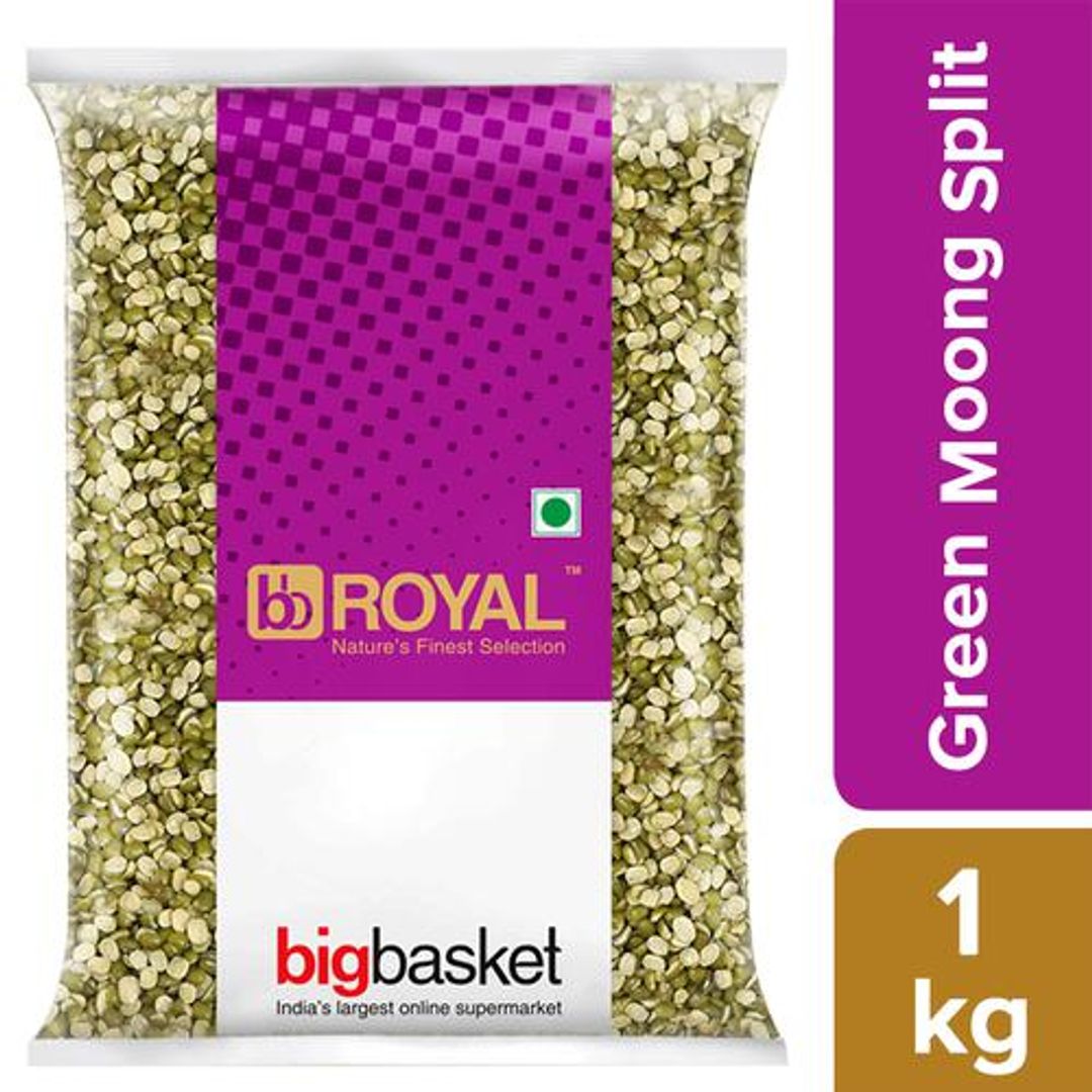 BB Royal Green Moong/Hesaru Kaalu - Split, Chilka, 1 kg Pouch