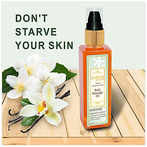 Buy BodyHerbals Sensual Body Massage Oil Natural Jasmine & Vanilla