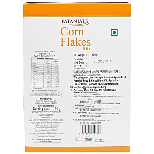Patanjali Corn Flakes Mix, 500 g  