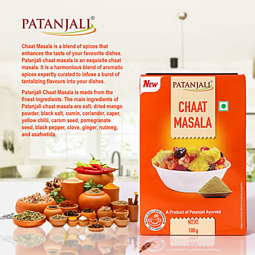 Patanjali Chaat Masala, 100 g  Exotic Colour & Aroma Combination
