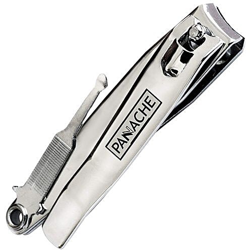 Panache Stain Steel Nail Clipper - Ergonomic Design, Colour May Vary, 1 pc  