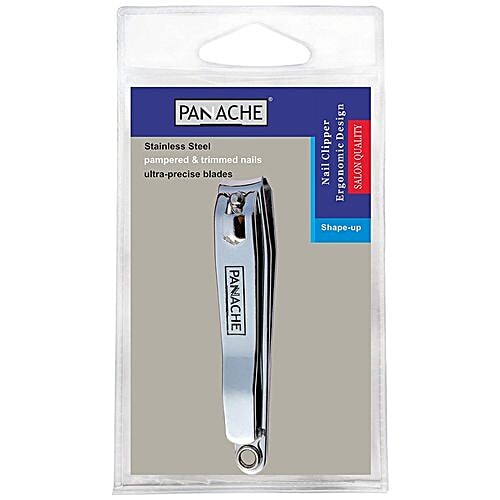 Panache Stain Steel Nail Clipper - Ergonomic Design, Colour May Vary, 1 pc  