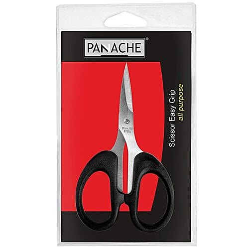 Panache Easy Grip Scissor - All Purpose, Colour May Vary, 1 pc  