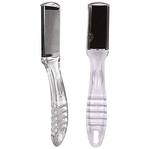 Panache Dual Sided Foot File - Crystal Clear Transparent, Colour May Vary, 1 pc  