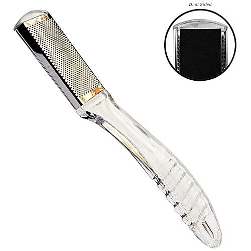 Panache Dual Sided Foot File - Crystal Clear Transparent, Colour May Vary, 1 pc  