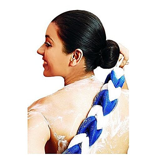 Panache Shower Sponge - Blue/White, Colour May Vary, 1 pc  