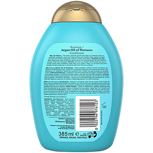 OGX Argan Oil Of Morocco Conditioner, 385 ml  Repair & Strength, sulphate-Free Surfactants, Paraben free formula