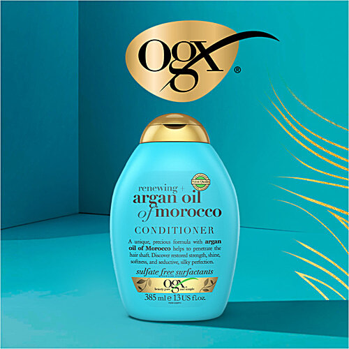 OGX Argan Oil Of Morocco Conditioner, 385 ml  Repair & Strength, sulphate-Free Surfactants, Paraben free formula