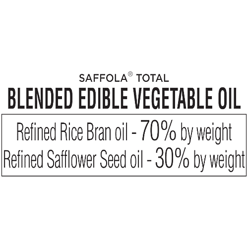 Saffola Total Pro Heart Conscious Edible Oil, 1 L Jar Pro Heart Conscious, Fortified with Vitamins A & D