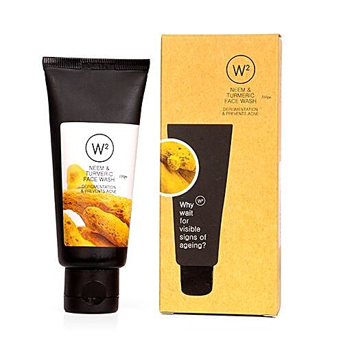 W2 Face Wash - Neem & Turmeric, 100 g Tube 