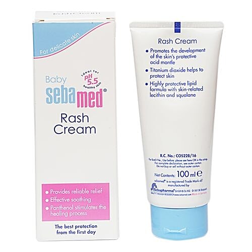 Sebamed Sebamed Baby Rash Cream |Ph 5.5|Panthenol & Wheat Bran|Clinically Tested| For delicate skin, 100 ml Tube The Best Protection from the First day