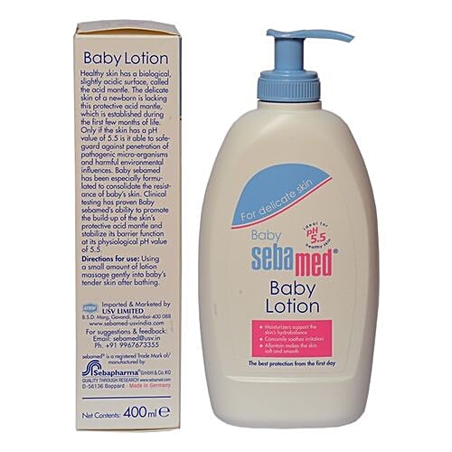 Sebamed Baby Lotion - For Delicate Skin, 400 ml  Ideal For pH 5.5 Skin, Chamomile & Allantoin, Dermatologically Tested