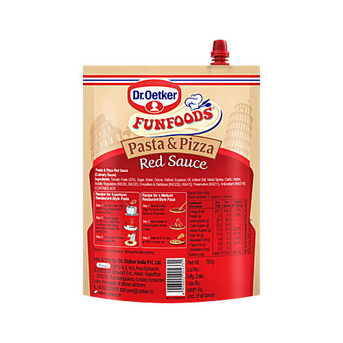 Dr.Oetker Funfoods Pasta & Pizza Sauce, 750 g  No Trans Fat
