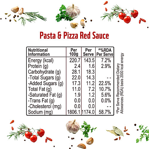 Dr.Oetker Funfoods Pasta & Pizza Sauce, 750 g  No Trans Fat