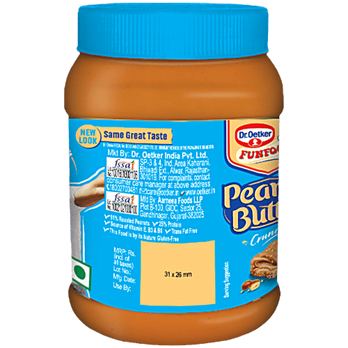 Dr.Oetker FunFoods Peanut Butter Crunchy, 925 g Zero Trans Fat & Cholesterol