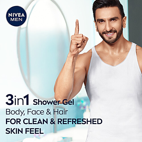 Nivea Men Active Clean 3 In 1 Shower Gel, 250 ml  